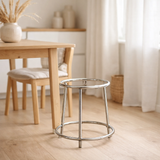 Tabouret de cadre j -line lage - métal - argent en situation