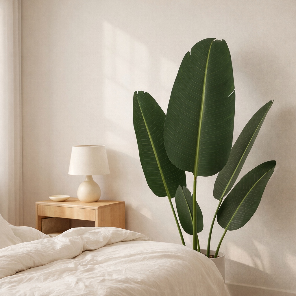 J-Line Strelitzia Plastique Vert Moyen en situation