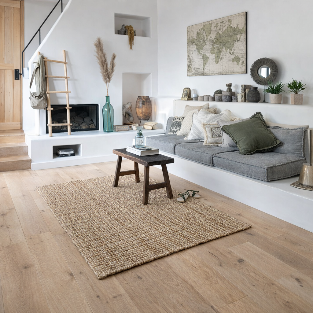 Tapis J-Line - jute - naturel - petit en situation