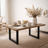 Table J-Line Pieds Rectangle - métal - noir en situation