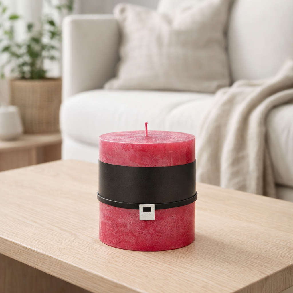 Bougie cylindrique J-Line - fuchsia - 64U en situation