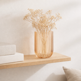 Vase J-Line Yari Stripes - verre - pêche - moyen en situation