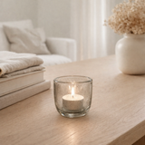 Photophore J-Line Bubbels - verre - transparent - petit en situation