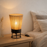 Lampe de table J-Line Nina - jute - beige en situation