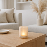 Lanterne J-Line Squares - verre - beige - moyen en situation