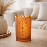 Lanterne J-Line Window Flowers - verre - orange - grand en situation