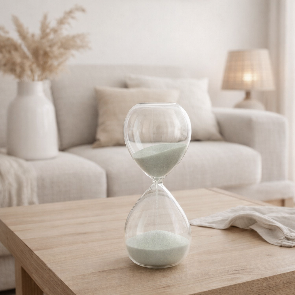 J -line Sourceau - Verre / Sable - Blanc - Small en situation