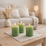 Bougie cylindrique J-Line - vert clair - moyenne - 39U en situation