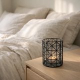 Photophore J-Line Pattern Glitter - métal - noir en situation