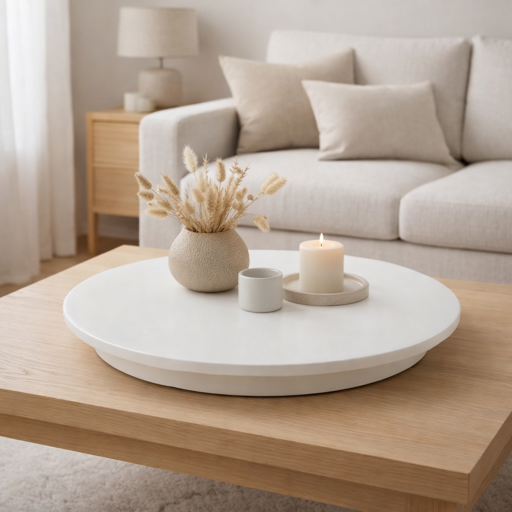 Plateau tournant J-Line Rond 100kg - plateau - plastique - blanc - grand en situation