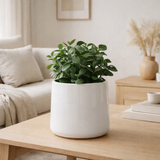 J -line Flowerpot Round - Ceramics - Blanc - Medium - Ø 23 cm en situation