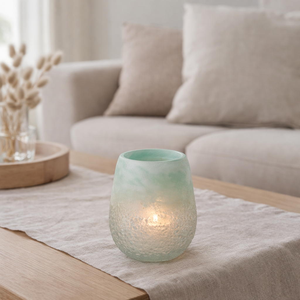Lanterne J-Line Scavo - verre - aqua - petite en situation