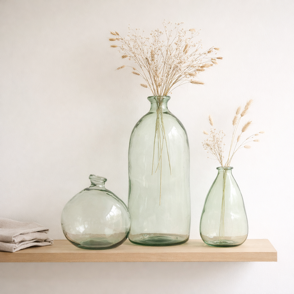 Vase en j-line olivia - Verre - Waterground - 73 cm de haut en situation