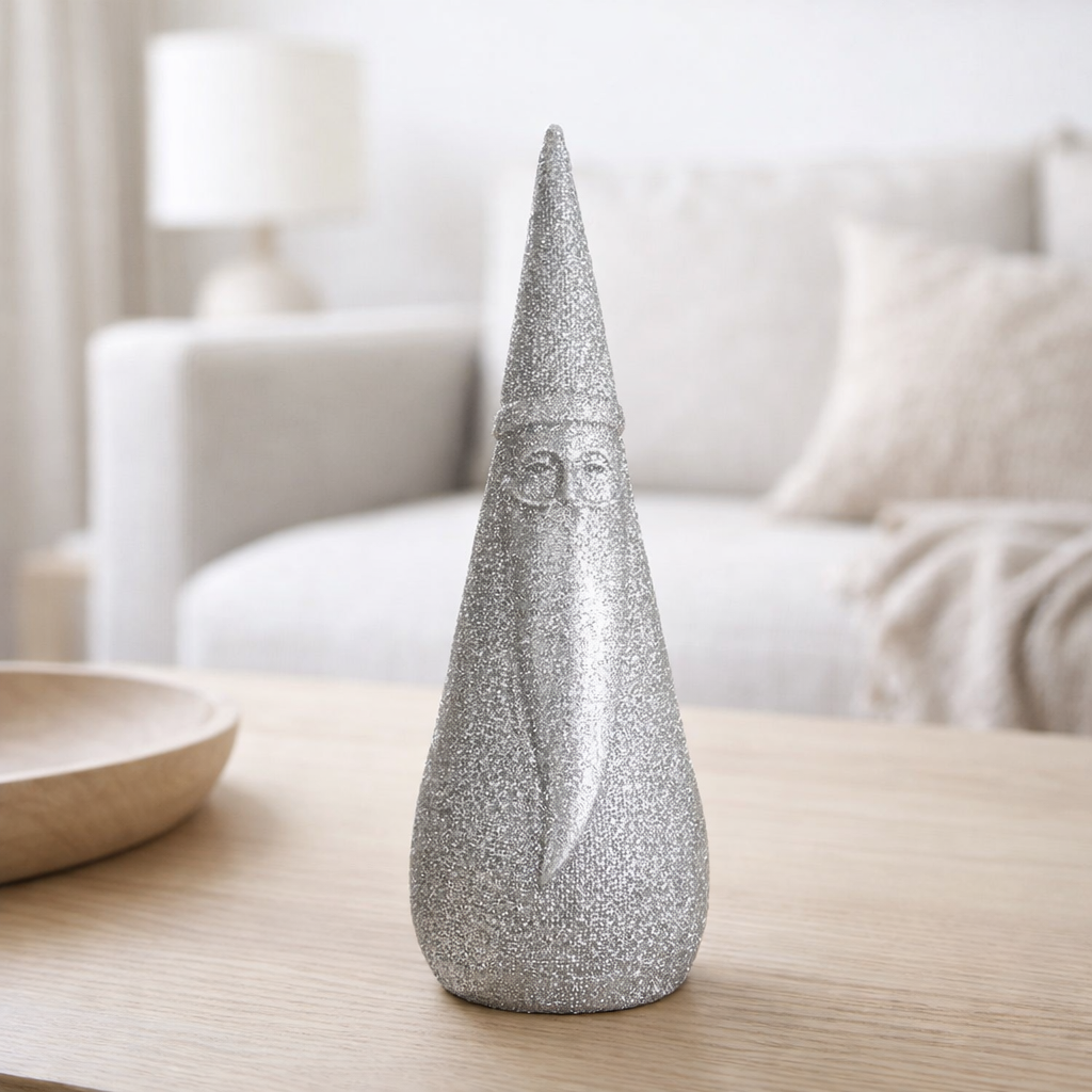 J-Line Kerstfiguren - poly - argent - petit en situation