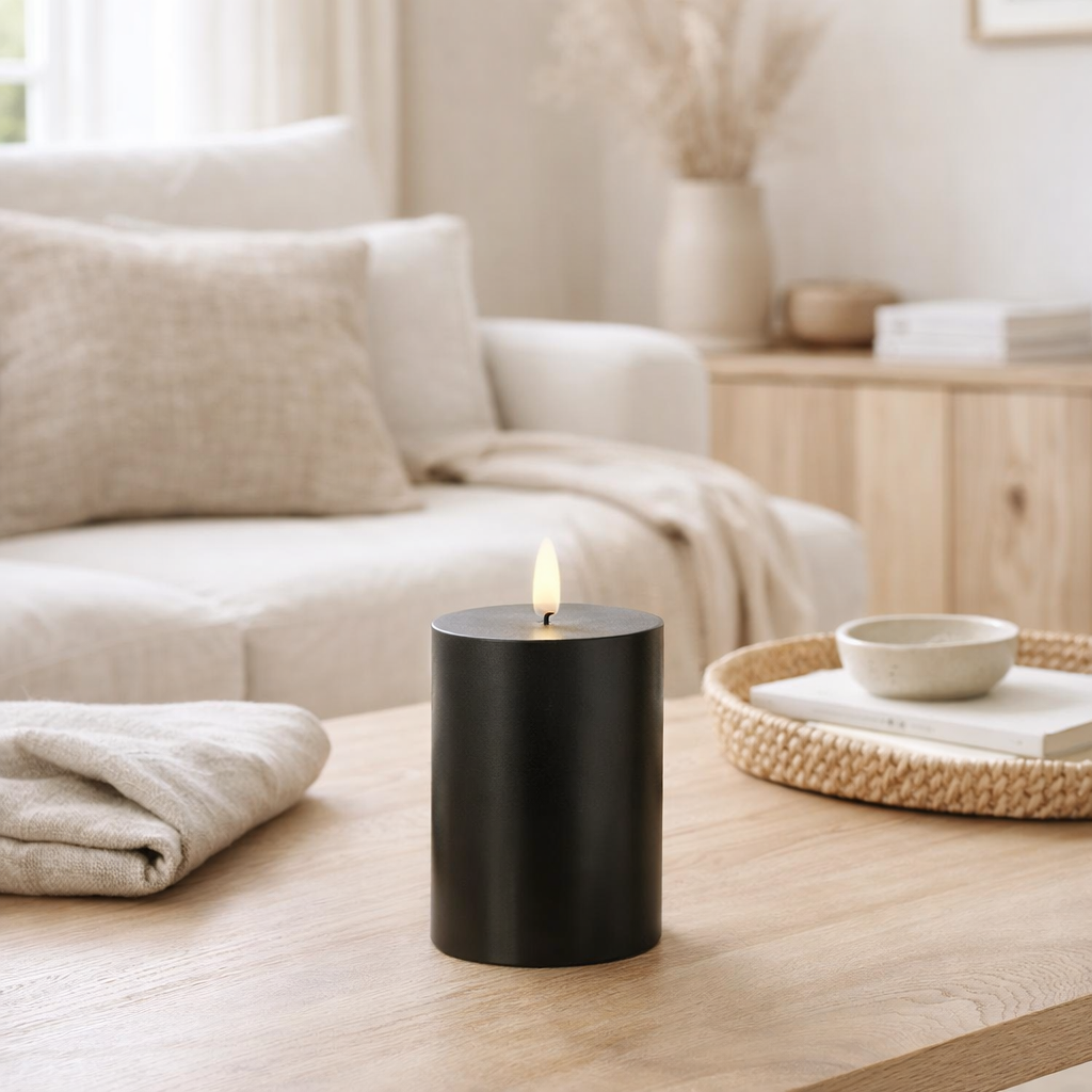 J -Liline Candle - Black - Small - LED LUMILES en situation
