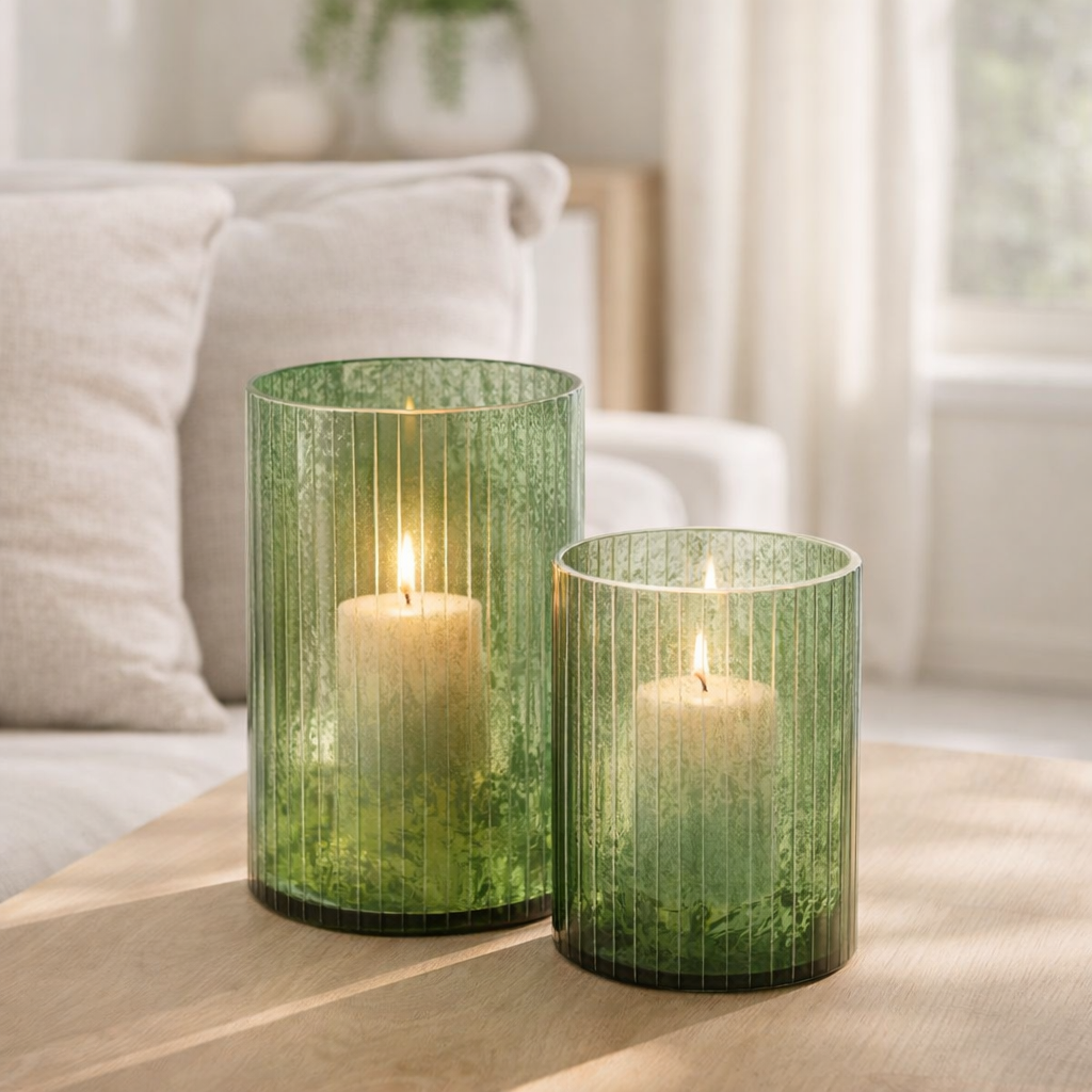 J-Line Lanterne Classique Verre Transparent en situation