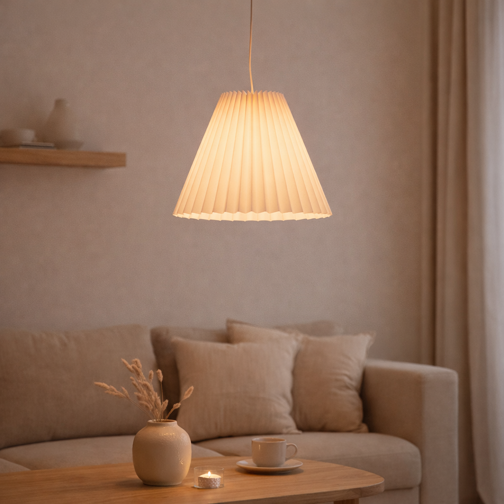 Lampe J-Line - papier - blanc en situation
