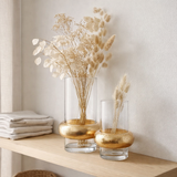 Vase J-Line Cylindre Ring Low - verre - transparent - grand en situation