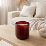 Bougie parfumée J-Line Noa - Ruby Red - verre - rouge - moyen - 55U en situation