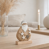 Figurines de Noël J-Line - bois - naturel - petite en situation