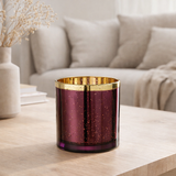 Lanterne J-Line Edge - verre - or/bordeaux - grand en situation