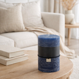 Bougie cylindrique J-Line - bleu foncé - XL - 95U en situation