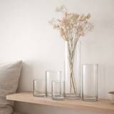 J-line Vase Cylinder ECA - Verre - Transparent - 50 cm de haut en situation