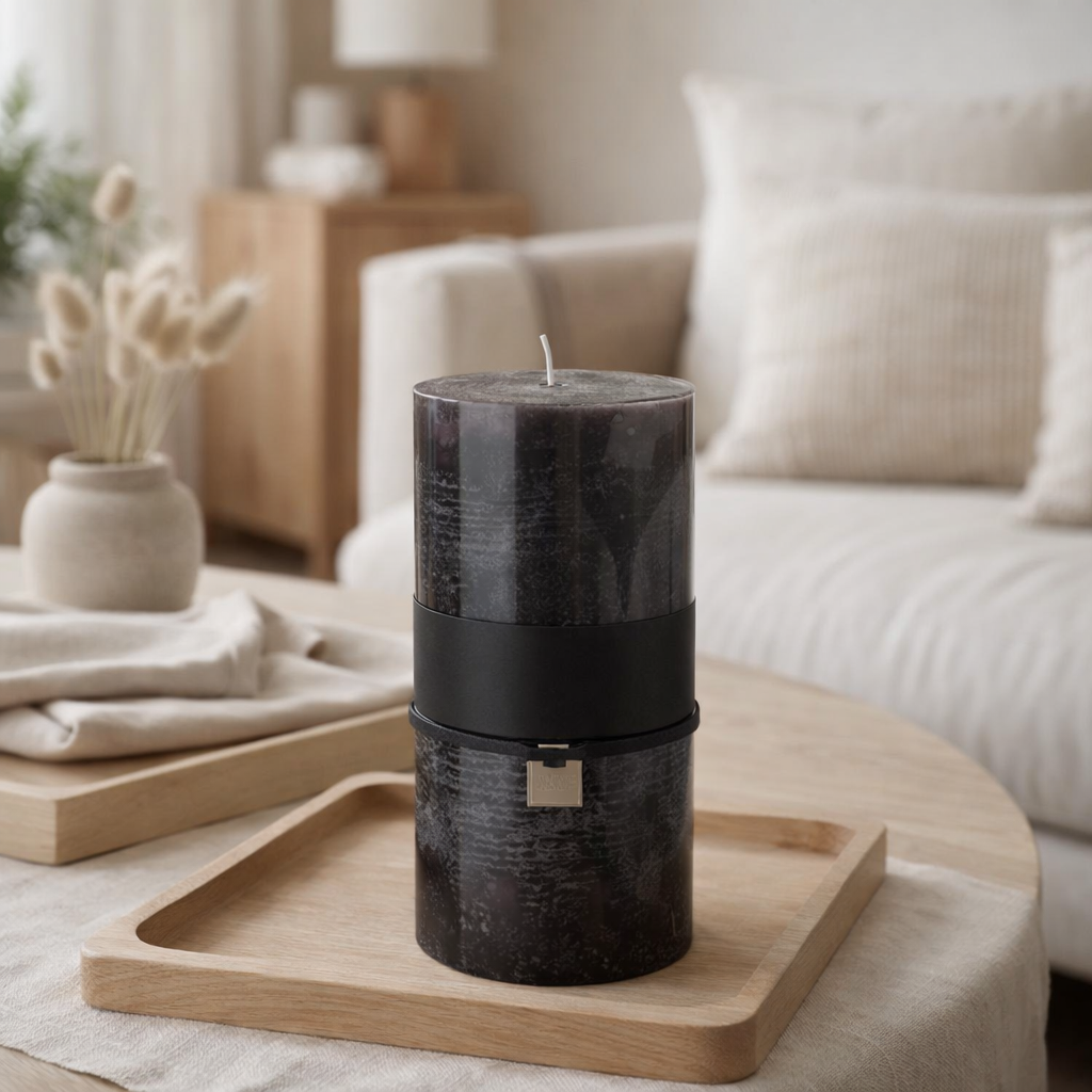 Bougie cylindrique J-Line - noire - XXL - 150U en situation