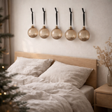 J-Line Boule de Noël Glitter Indoor - verre - marron - boîte de 6 en situation