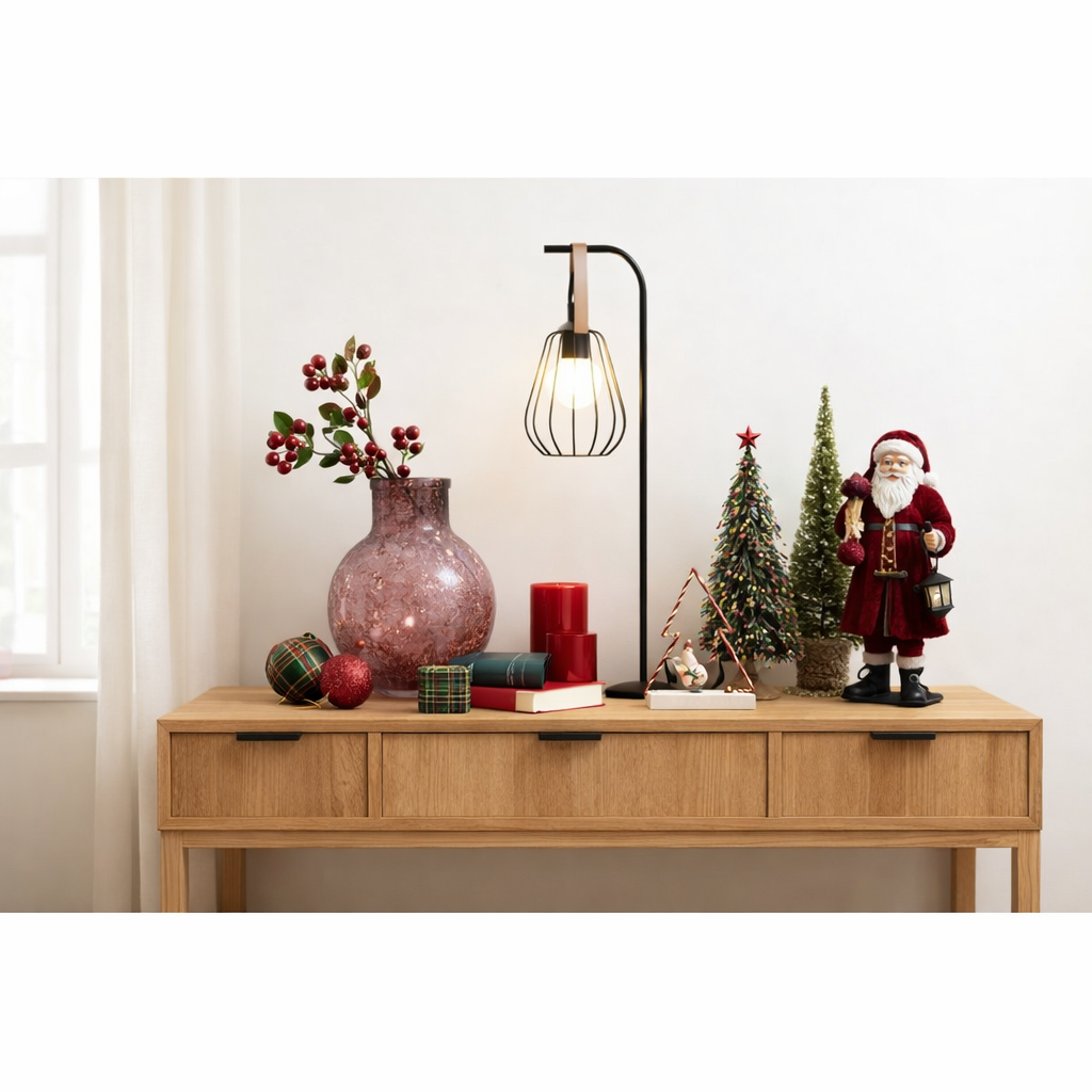 Branche décorative J-Line Berries Fine - plastique - rouge/vert - S en situation