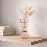 J -line Vase Luna - Glass - Pink - Small - 14 cm de haut en situation