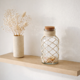 J-Line décoration Vase Coquillages Sable - verre - transparent - M en situation