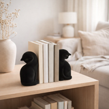 J -Line Book Suppin Cat - Plastic / Velvet - Black - 2 pièces en situation