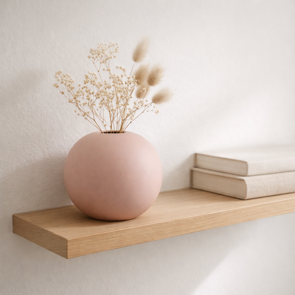 J -line Vase Bol - Ceramics - Pink - Small - Ø 12 cm en situation