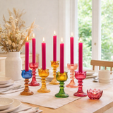 J-Line Boîte de 6 Bougies de Table Fuchsia -9U en situation