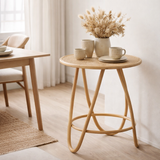 Table d'appoint J-Line Balia - rotin - naturel - grande en situation