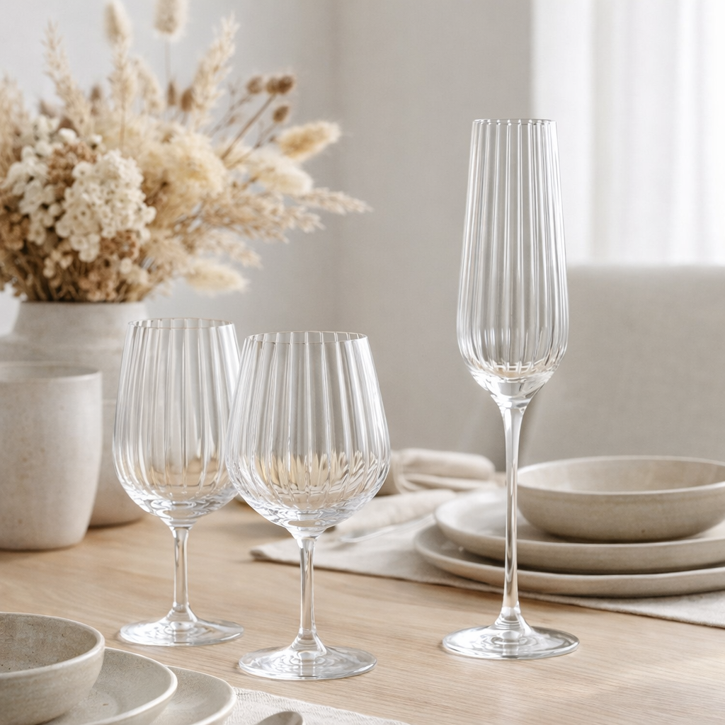 Verre à champagne J-Line Strepen - verre en situation