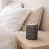 Photophore J-Line Glitter - verre - gris anthracite - grand en situation