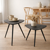 Table J-Line Triangle - bois - noir - lot de 2 en situation