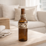 Bouteille de décoration J-Line avec coquillages - verre - marron en situation
