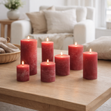Bougie cylindrique J-Line Cerise - bordeaux - moyenne - 39U en situation