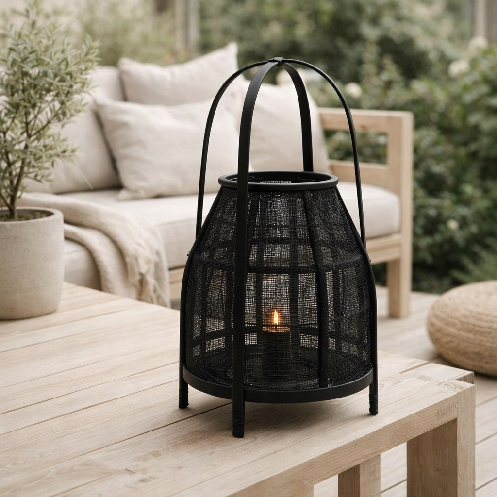 J -Liline Lantern Hood - Bamboo - Black - Medium en situation