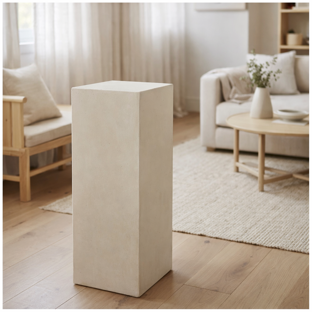 Plinthe J-Line Rectangle High - céramique - beige - moyen en situation