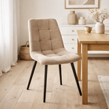 J-Line Chaise Morgan Textile/Métal Beige en situation