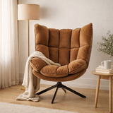 J-Line chaise Relax Coussin Sur Structure - textile/métal - marron en situation