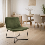 J-Line chaise longue Isabel - métal/textile - vert en situation