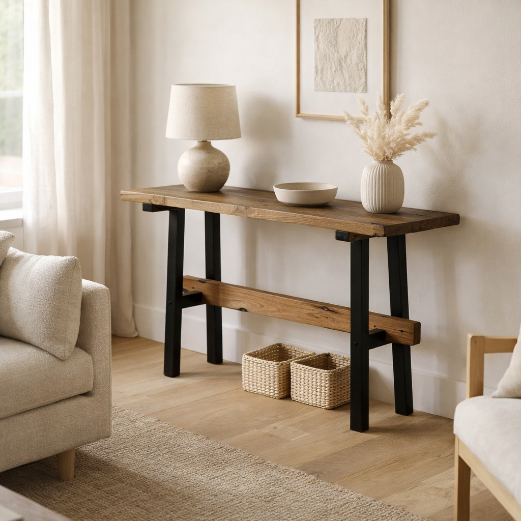 Console J-Line Bois Vieilli Marron en situation