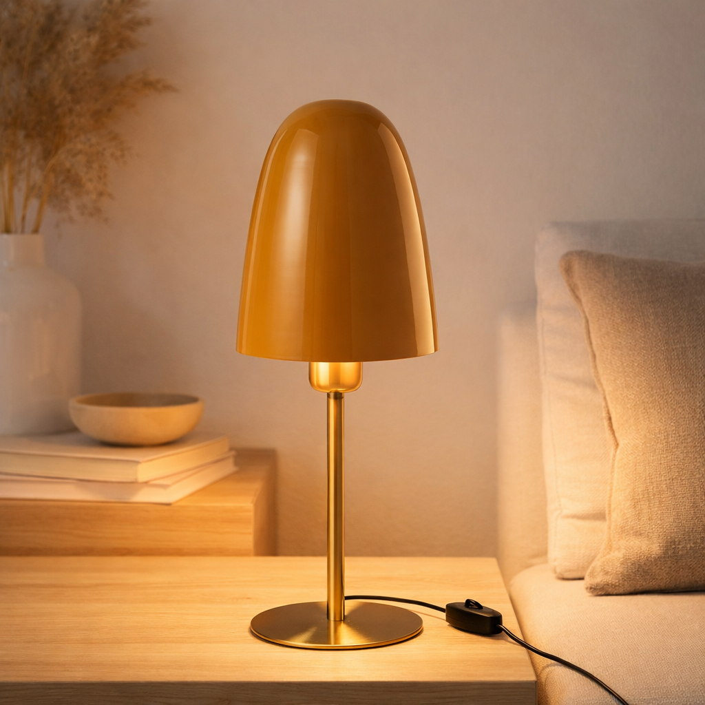 Lampe de table J-Line - métal - ocre/or en situation