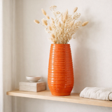 J -line Vase Fiesta - Céramique - Orange - Extra Large - Ø 25 cm en situation
