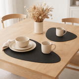 J-Line Steen set de table - plastique - noir en situation